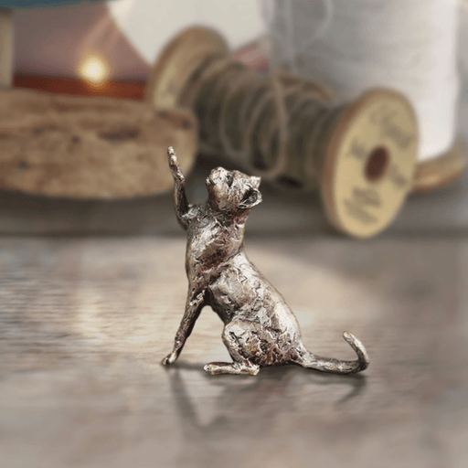 Art in Bronze Bronze Figurine Cat Sitting Butler & Peach Miniature Bronze Sculpture 2025