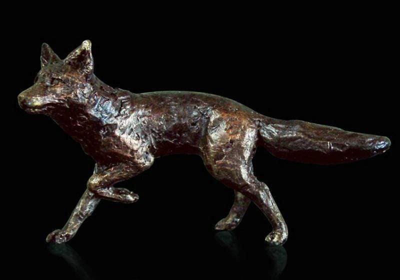 Art in Bronze Bronze Figurine Fox Butler & Peach Miniature Bronze Sculpture 2015