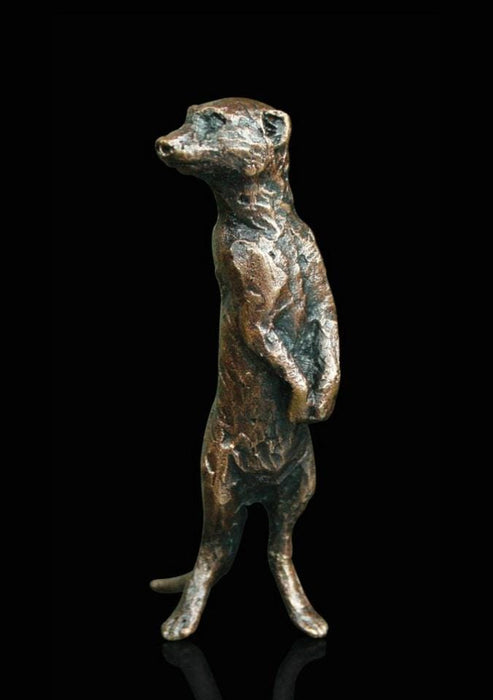 Art in Bronze Bronze Figurine Meerkat Standing Miniature Solid Bronze Sculpture 2007