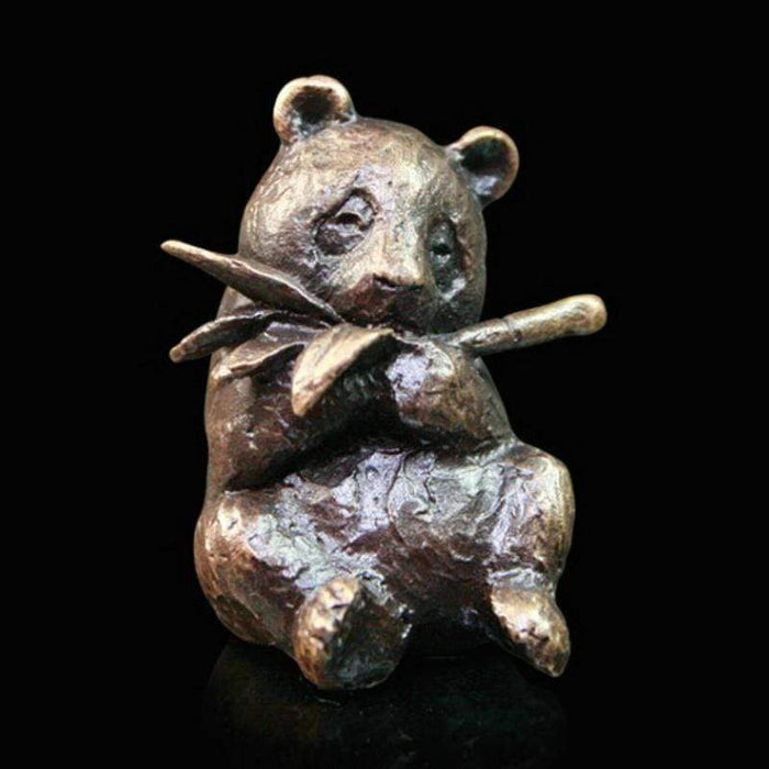 Art in Bronze Bronze Figurine Panda Butler & Peach Miniature Bronze Sculpture 2062
