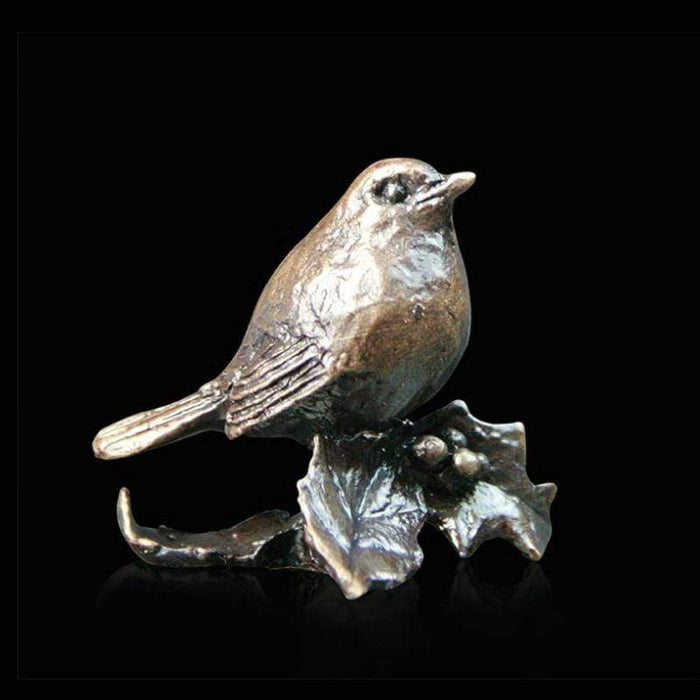 Art in Bronze Bronze Figurine Robin Butler & Peach Miniature Bronze Sculpture 2075