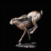 Art in Bronze Bronze Figurine Running Hare Butler & Peach Miniature Bronze Sculpture 2042