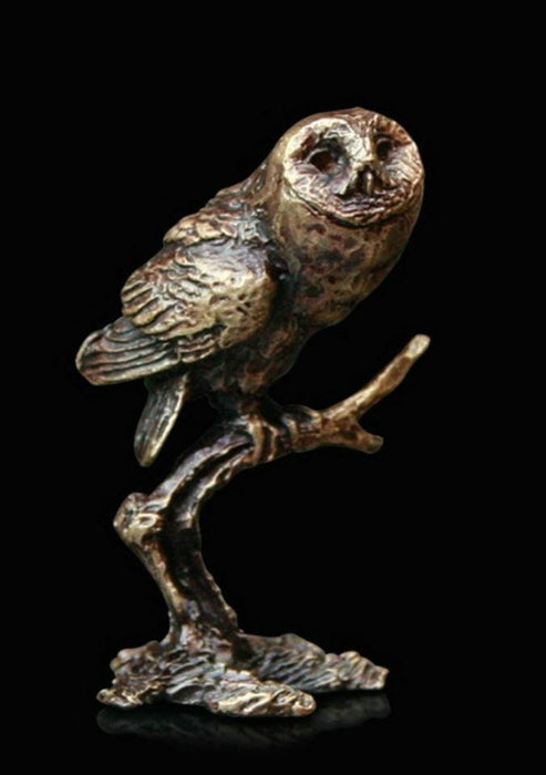 Art in Bronze Bronze Figurine Tawny Owl Butler & Peach Miniature Bronze Sculpture 2059