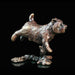 Art in Bronze Bronze Figurine Westie Butler & Peach Miniature Bronze Sculpture 2033