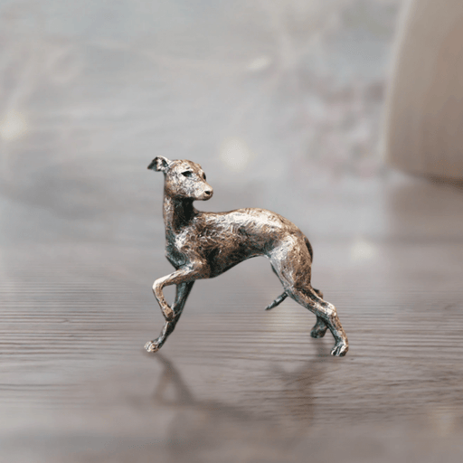 Art in Bronze Bronze Figurine Whippet Butler & Peach Miniature Bronze Sculpture 2060