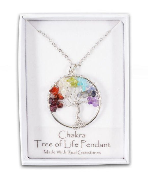 British Fossils Gemstone Jewellery Chakra Tree of Life Pendant PK292