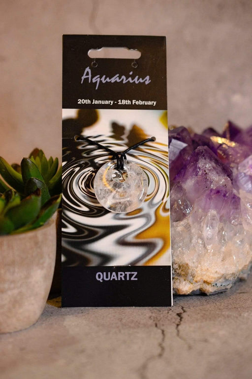 Crystal Classics Birthstone Jewellery Aquarius Quartz Agogo Pendant NZ41