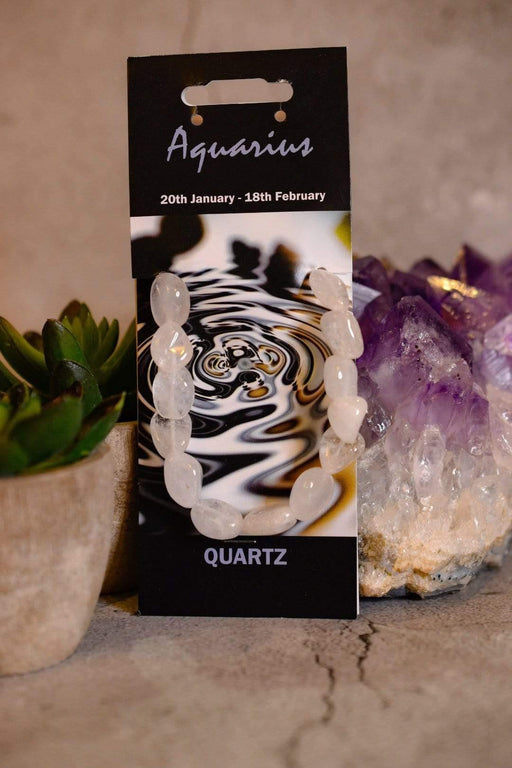Crystal Classics Birthstone Jewellery Aquarius Quartz Bracelet NZ01
