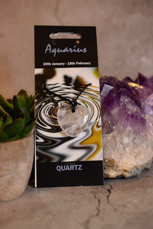 Crystal Classics Birthstone Jewellery Aquarius Quartz Heart Pendant NZ13