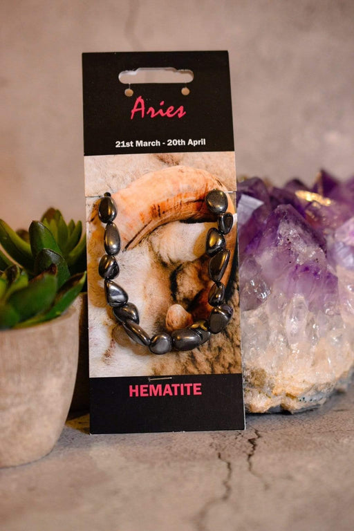 Crystal Classics Birthstone Jewellery Aries Hematite Bracelet NZ03