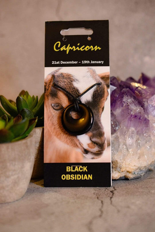 Crystal Classics Birthstone Jewellery Capricorn Black Obsidian Agogo NZ52