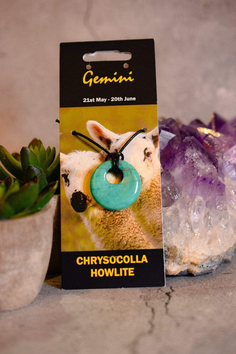 Crystal Classics Birthstone Jewellery Gemini Chrysocolla Howlite Agogo NZ45