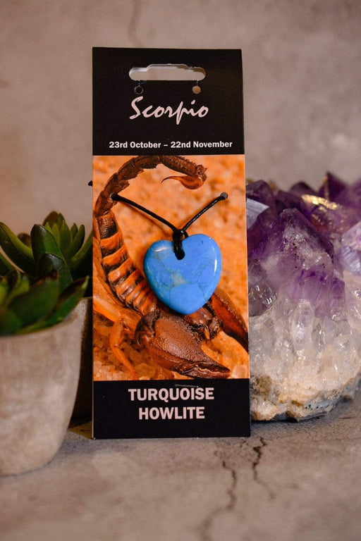 Crystal Classics Birthstone Jewellery Scorpio Turquoise Howlite Pendant NZ22