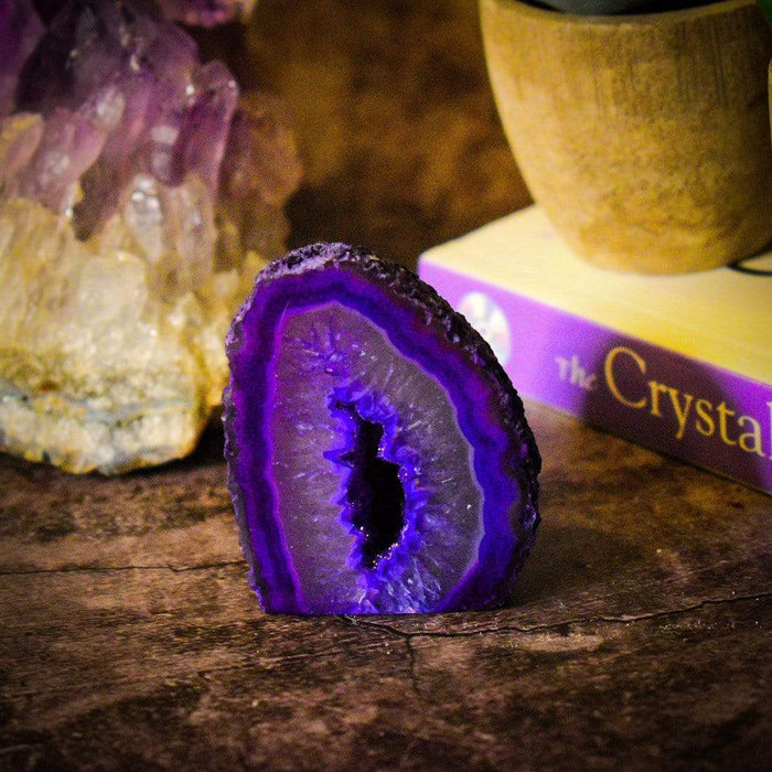 Crystal Classics Boxed Mineral Small Purple Agate Geode In Gift Box BXS05