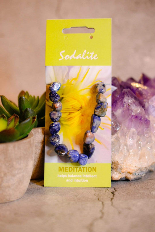 Crystal Classics Crystal Healing Jewellery Sodalite Beaded Gemstone Bracelet for Meditation NG08