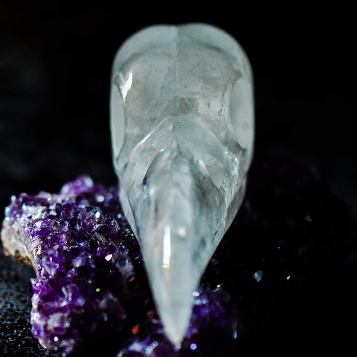 Crystal Classics Crystal Skull Quartz Raven Crystal Skull