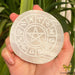 Crystal Magick Crystal Selenite Small Engraved Pentagram Zodaic Charging Plate 49CP-ZOD