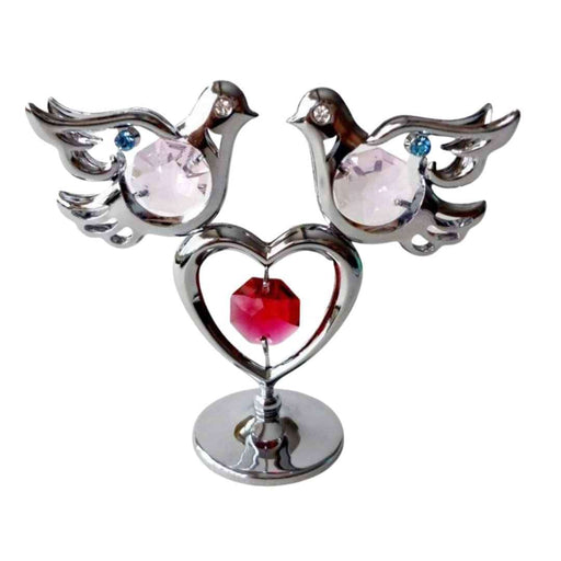 Crystal World CRYSTOCRAFT™ Doves and Heart U232