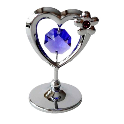 Crystal World CRYSTOCRAFT™ Mini Heart With Flower U170