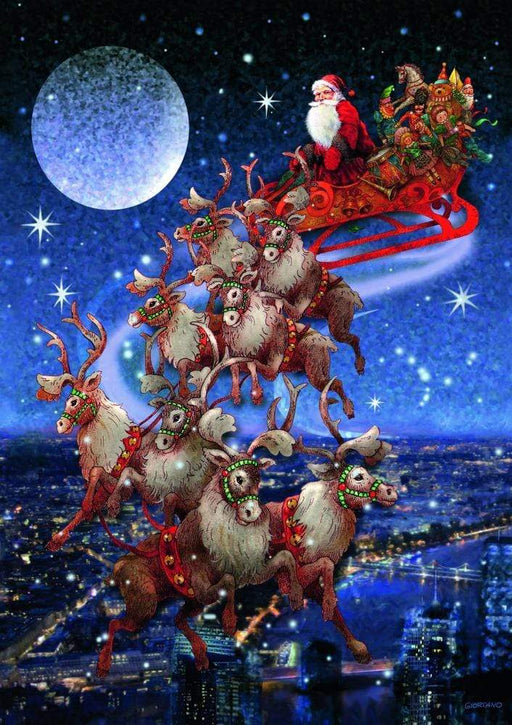 David Westnedge Jigsaw Puzzle Santa's Flying Sleigh Jigsaw Puzzle P549748