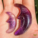 Dolphin Minerals Gemstone Amethyst Carved Moon