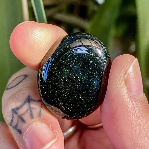 Dolphin Minerals Gemstone Green Goldstone Gemstone