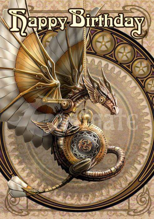 Eastgate Birthday Card Clockwork Dragon Card AN53