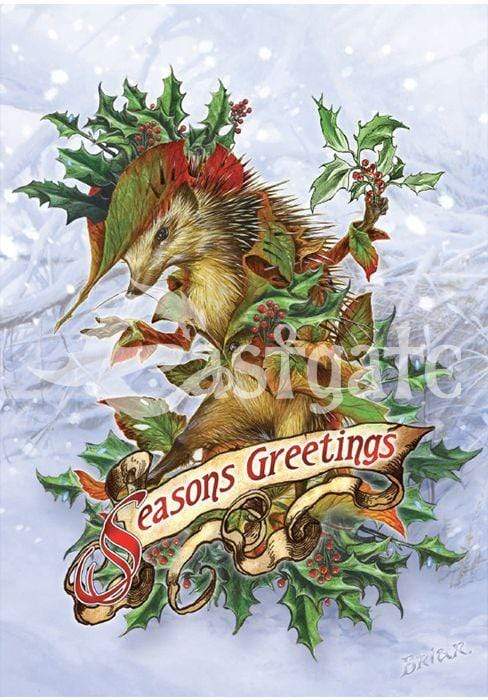 Eastgate Yule Card Mr Hedgely's Yuletide Coat Card BY27