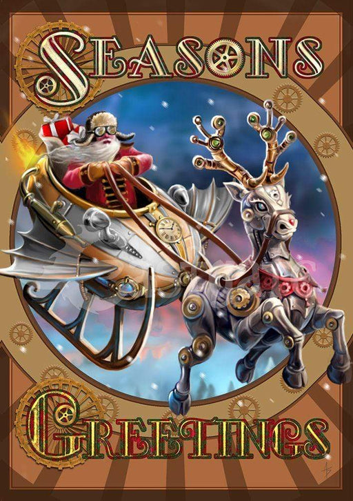 Eastgate Yule Card Steampunk Santa Card AN56