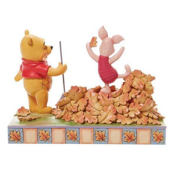 Enesco Disney Figurine Jumping into Fall - Piglet and Pooh Autum Leaves Figurine 6008990