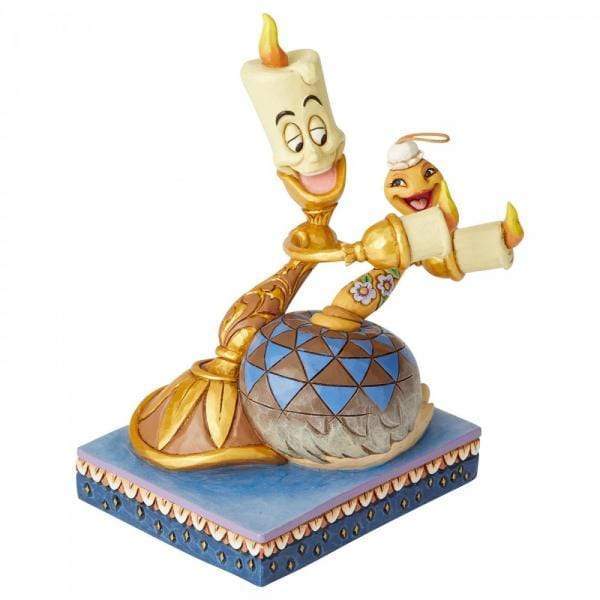 Enesco Disney Figurine Romance by Candlelight - Lumiere and Feather Duster Disney Figurine From Beauty And The Beast 6002814