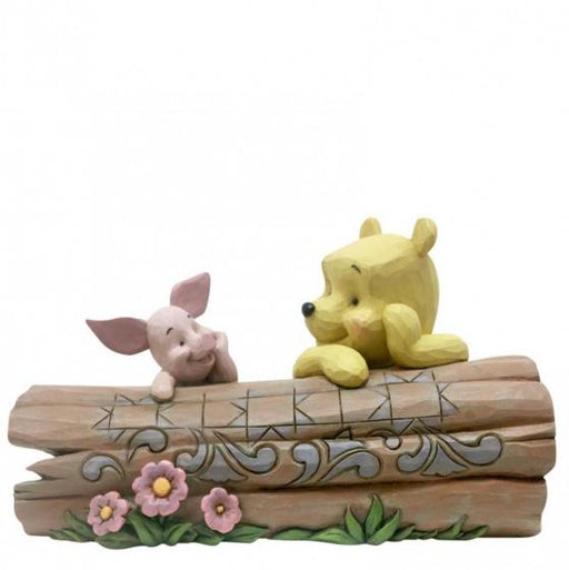 Enesco Disney Figurine Truncated Conversation - Pooh and Piglet on a Log Disney Figurine From Winnie The Pooh 6005964