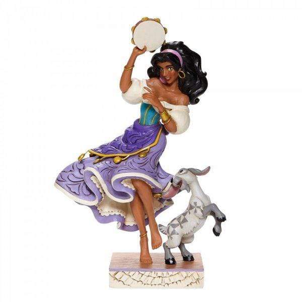Enesco Disney Figurine Twirling Tambourine Player - Esmeralda and Djali Figurine 6008071