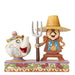 Enesco Disney Figurine Workin' Round the Clock - Mrs Potts and Cogsworth Disney Figurine From Beauty And The Beast 6002813