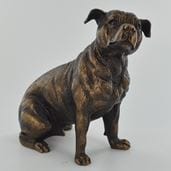 Fiesta Bronze Figurine 60142 STAFF BULL TERRIER H15CM 60142