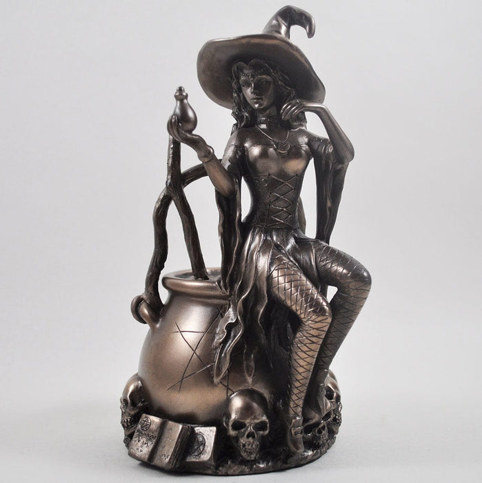 Fiesta Bronze Figurine WITCH SITTING ON A CAULDRON 1628