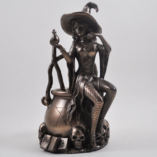 Fiesta Bronze Figurine WITCH SITTING ON A CAULDRON 1628