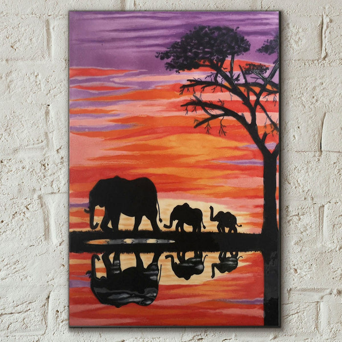 Fiesta Elephant Sunset Tile 5875