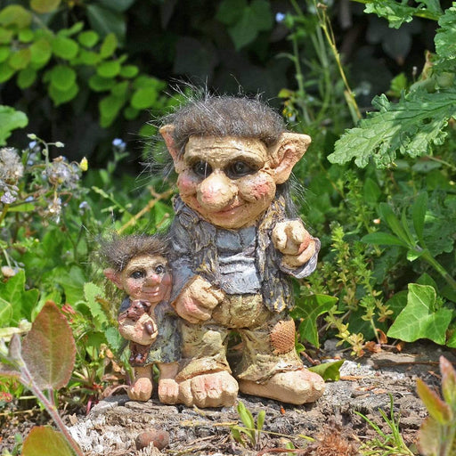 Fiesta Troll Figurine Father and Son Troll Garden Ornament 80008