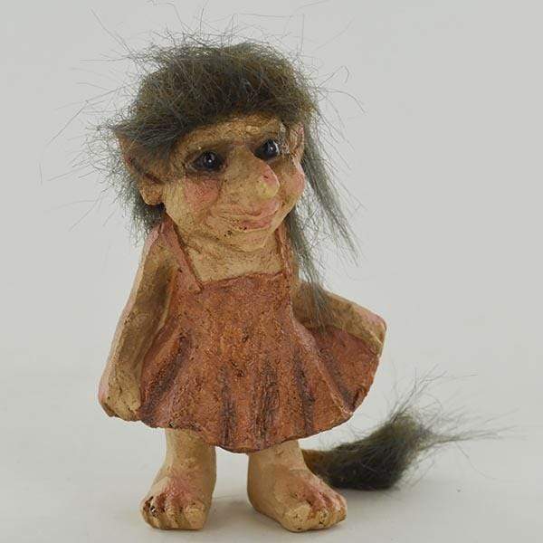 Fiesta Troll Figurine Holding a Dress Troll Garden Ornament 80018