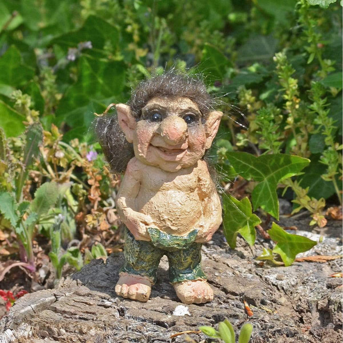 Fiesta Troll Figurine Holding Pants Up Troll Garden Ornament 80002