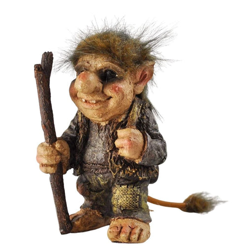 Fiesta Troll Figurine With a Walking Stick Troll Garden Ornament 8007