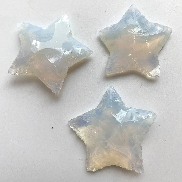 GLOBAL 1ST Gemstone Star Crystal 3x3cm Opalite VN-4421-STAR-3CM-OPT