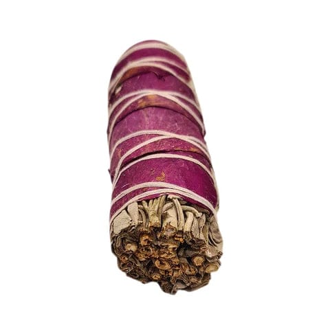 GLOBAL 1ST Incense Vie Naturals Sage Smudge & Pink Petals VN-0250-SMUDGESTICKS-02-PK&WH-10CM