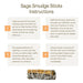 GLOBAL 1ST Smudge Stick Sage Smudge Sticks 7 Chakra 4" By Vie Naturals 3890