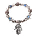 GLOBAL 1ST Talisman Evil Eye & Hamsa Bracelet Grey VN-4491-EE-BRC-HMSA-GY