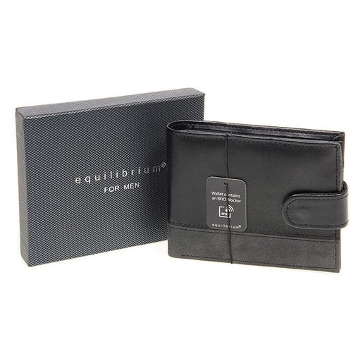 GOLDENHANDS Black & Grey RFID Blocking Wallet