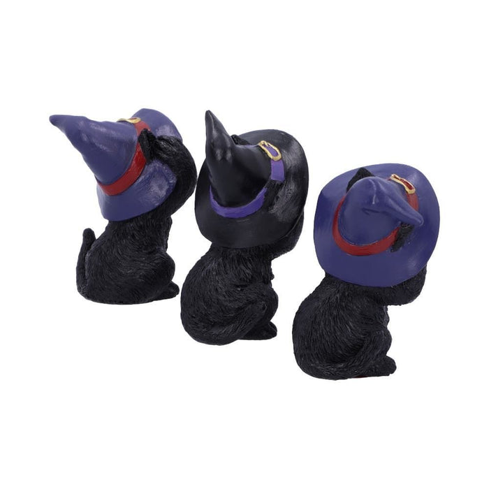 Nemesis Now Cat Figurine Three Wise Familiars See No Hear No Speak No Evil Black Cat Figurines U5487T1