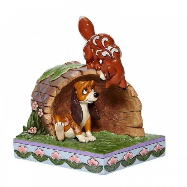 GOLDENHANDS Fox And Hound On Log Disney Figurine 6008077