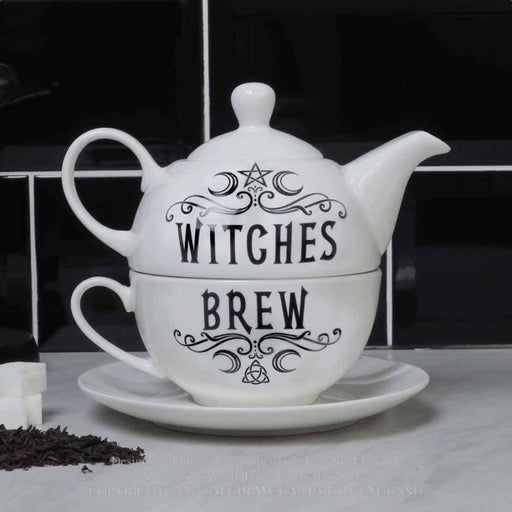 GOLDENHANDS Teapot Witches Brew Hex: Tea for One Teapot Set By Alchemy ATS3